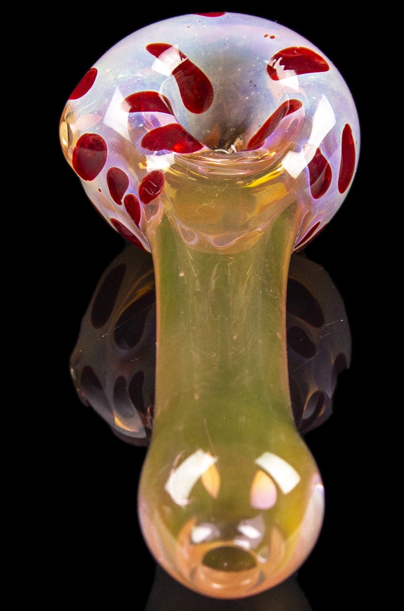 Exquisite Gold Fumed Dot Handheld Spoon Pipe