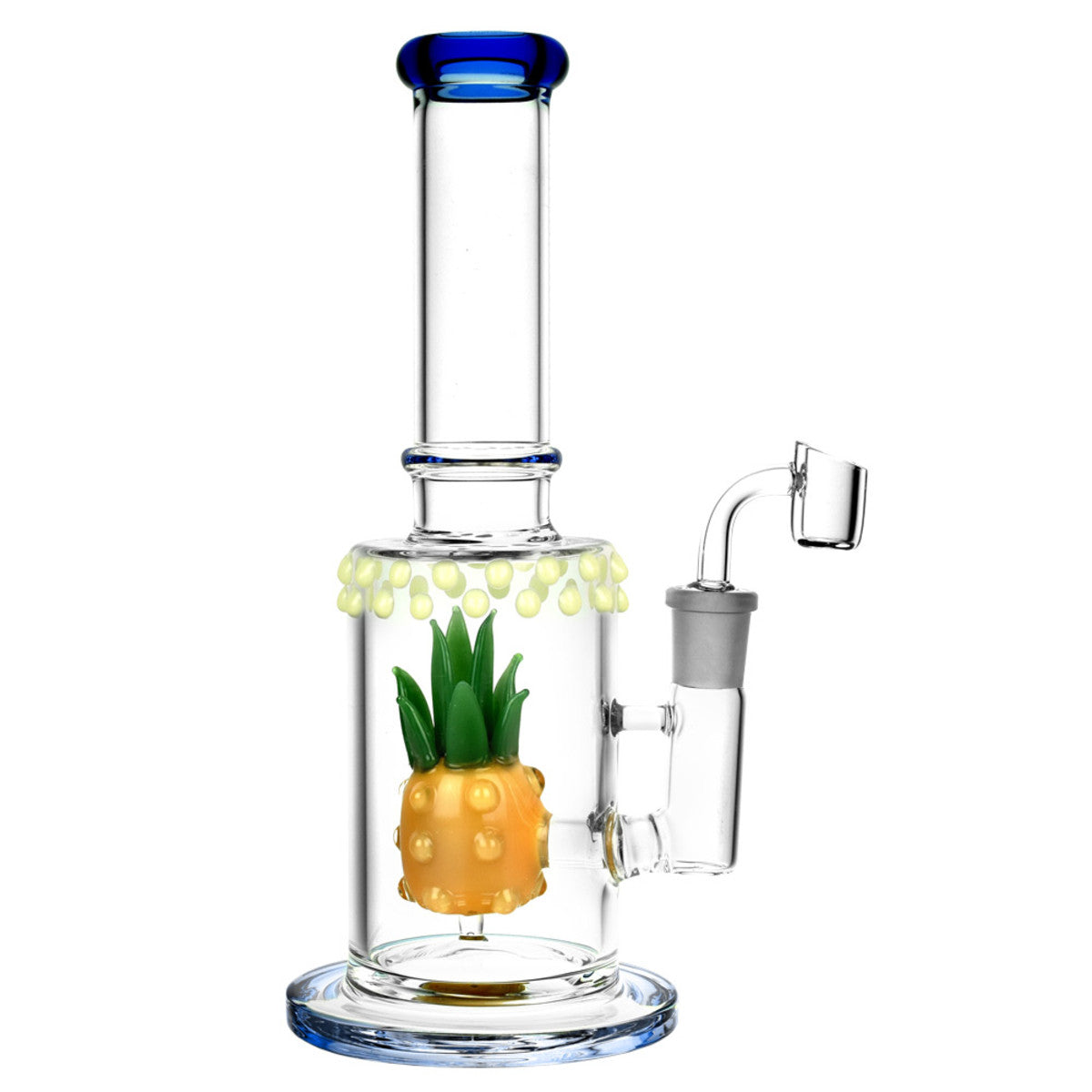 Eye-Catching Pineapple Perc Dab Rig with UV Glow