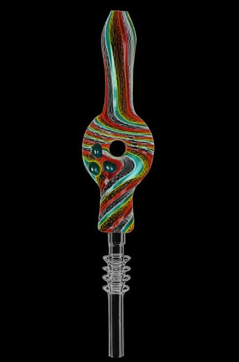 Cosmic Waves Dab Straw with Marbles - The Ultimate Concentrate Tool