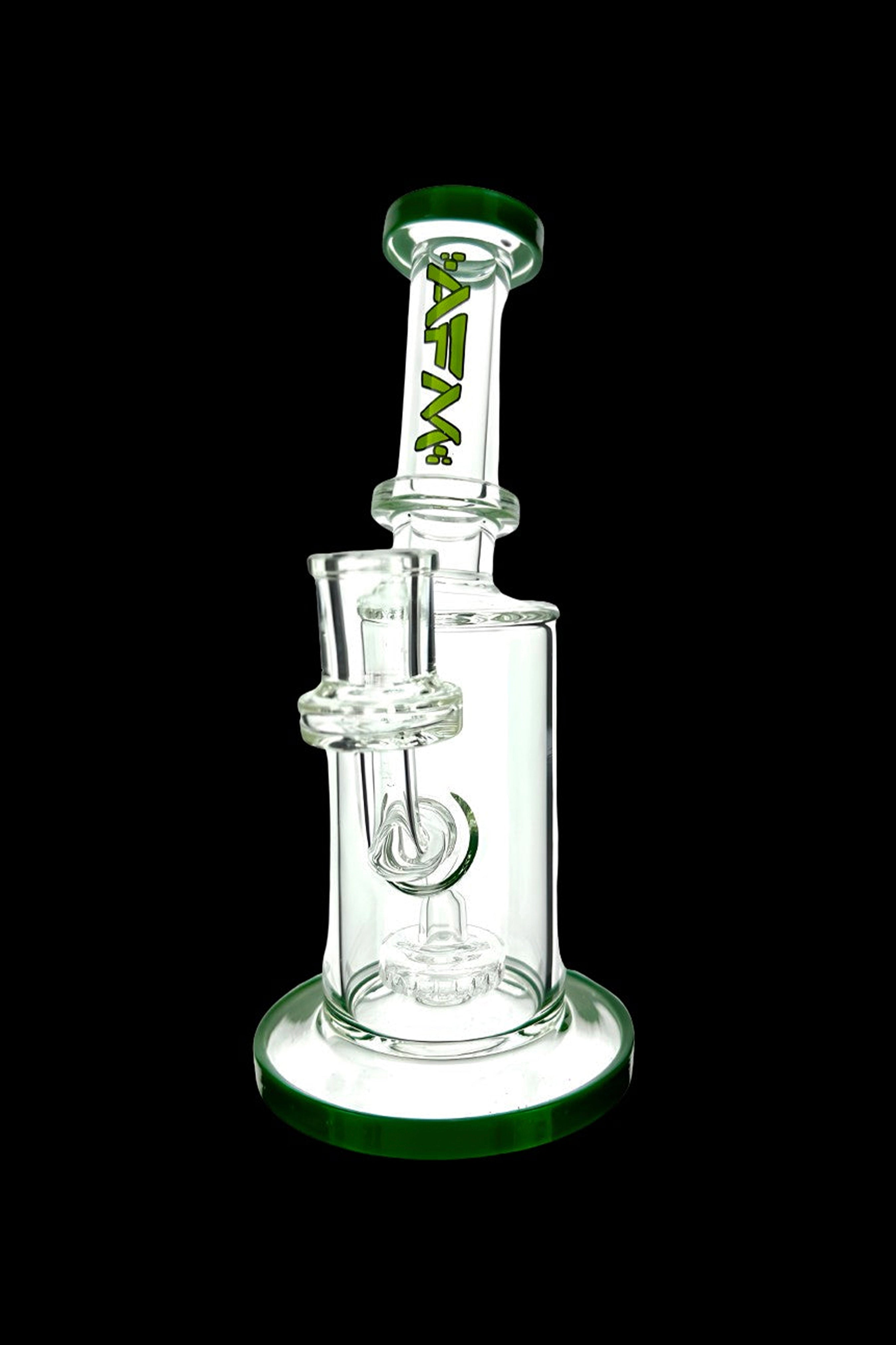 AFM Clear Glass Mini Puck Water Pipe - Ideal for Smooth Dabbing