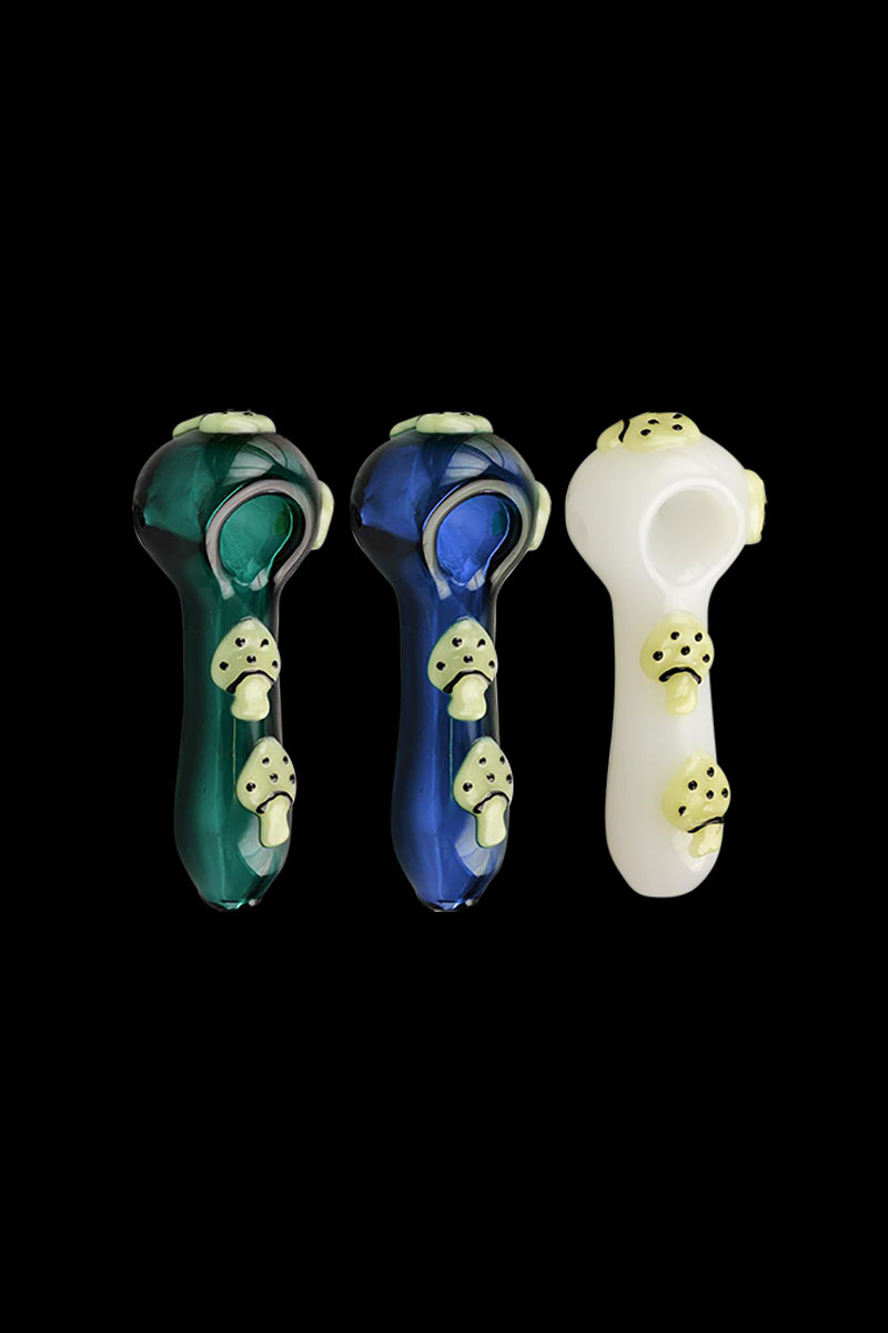 Stunning Glow-in-the-Dark Mushroom Spoon Pipe