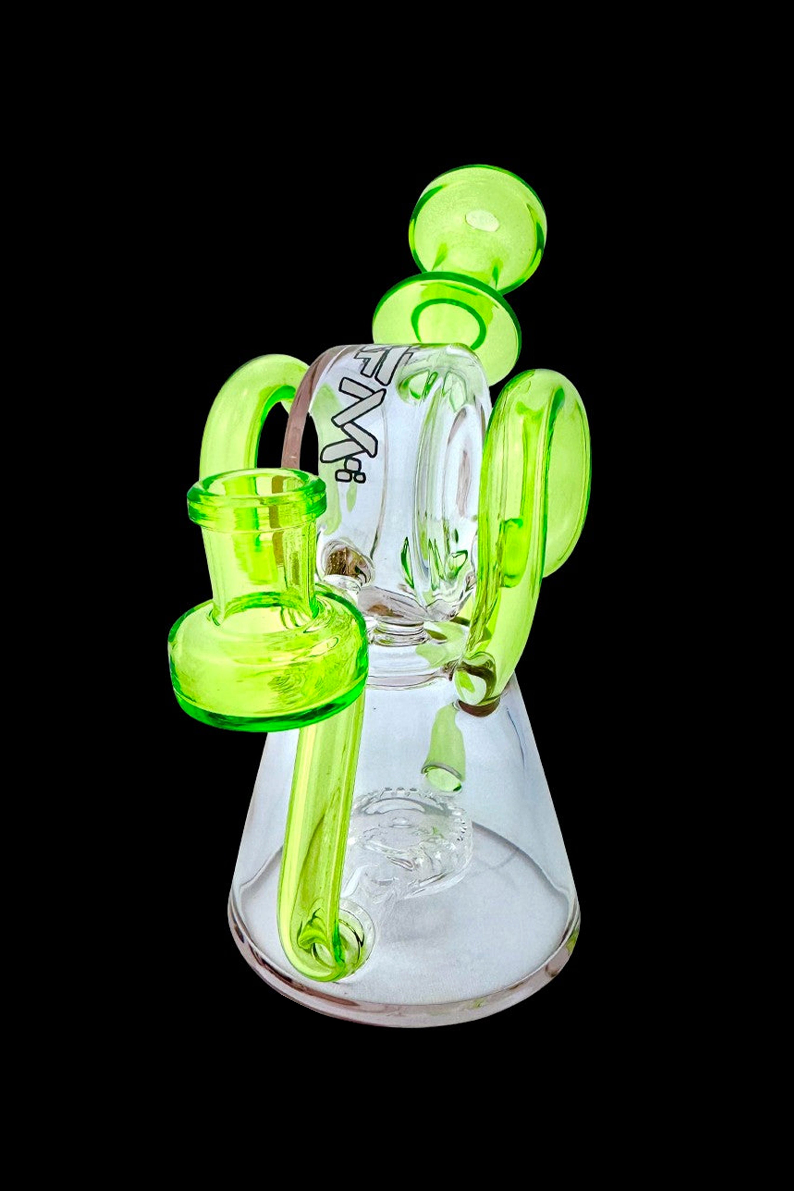 AFM Glass Premium Double Ram Glass Recycler Water Pipe - Elevate Your Smoking Experience