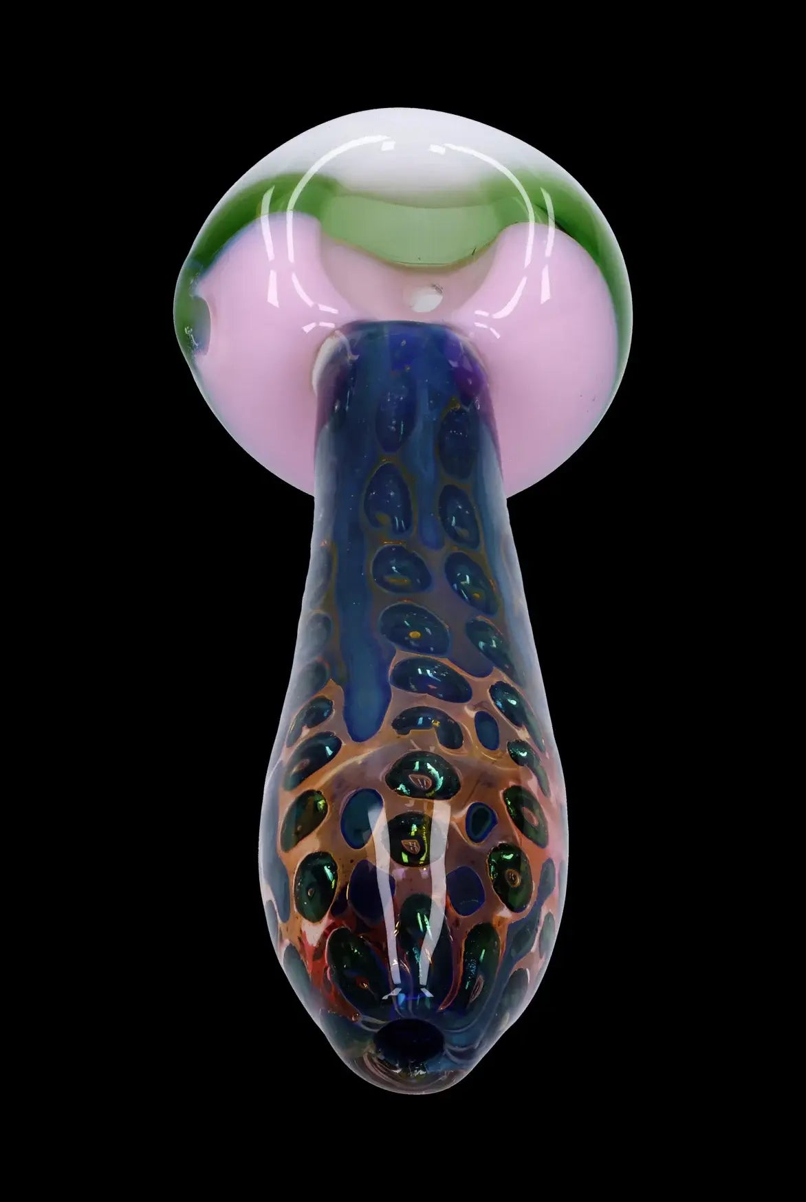 Luxurious Gold Fume 4.5-Inch Double Blown Bubble Trap Pipe