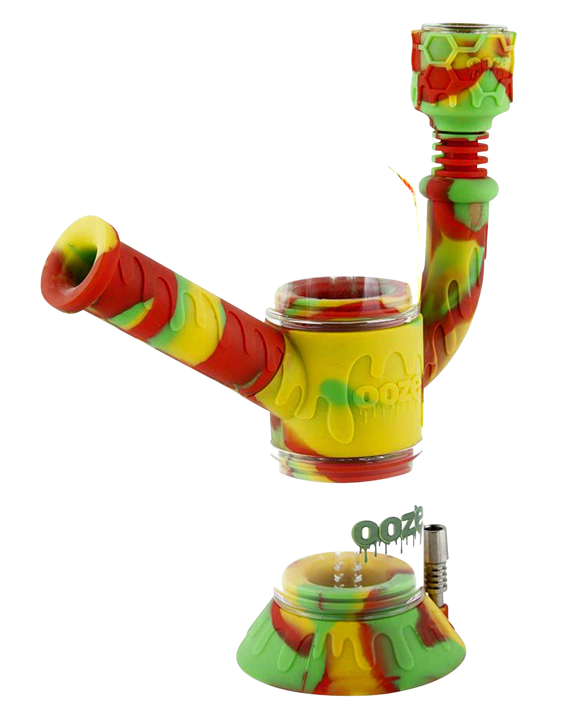Ooze Cranium 4-in-1 Silicone & Glass Multifunctional Water Pipe
