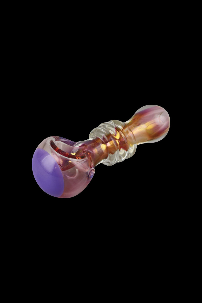 Stunning Gold Fumed Jetson Glass Spoon Pipe