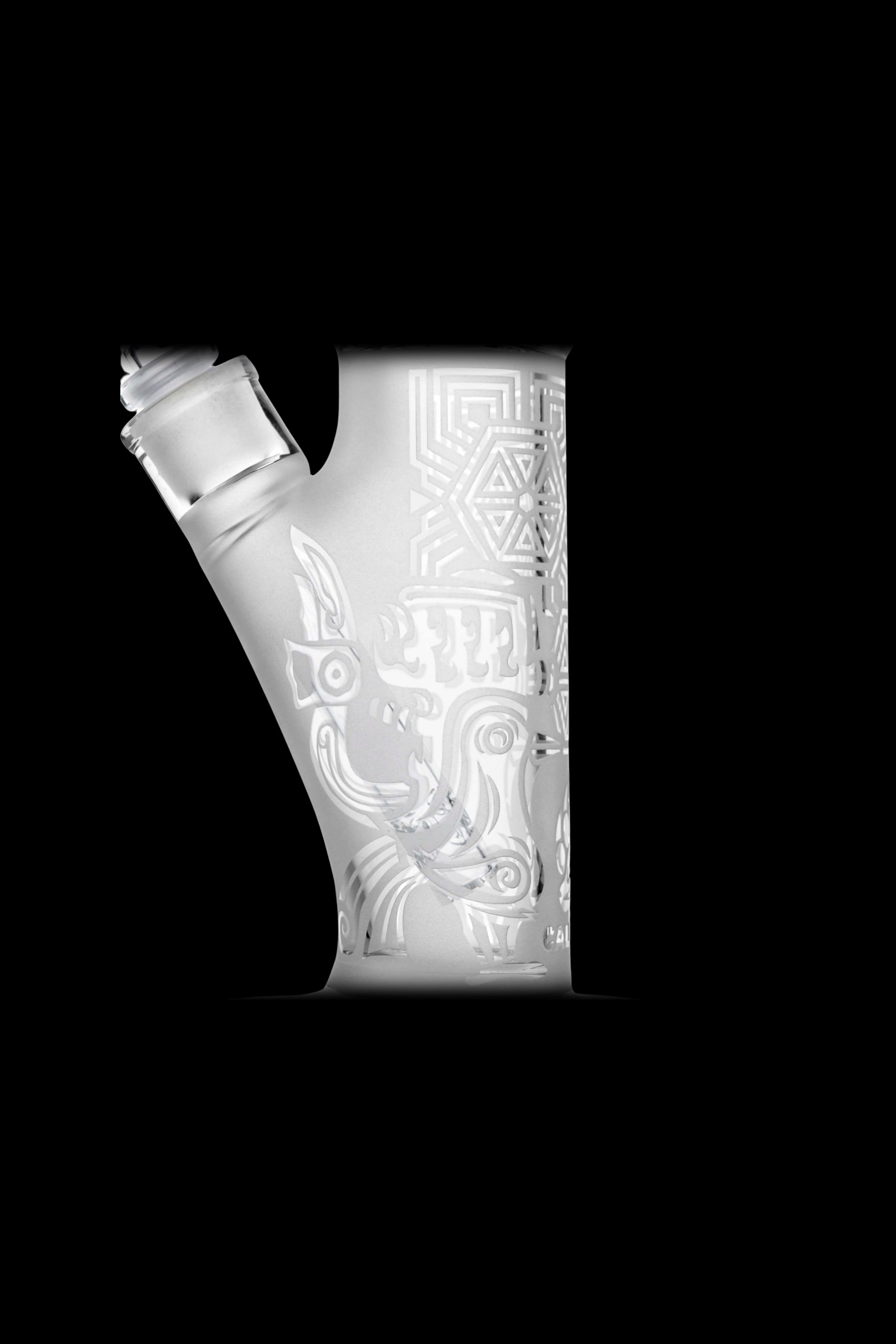 Calibear Premium Sandblasted Seed of Life Straight Tube Water Pipe - Big Clouds Guaranteed!