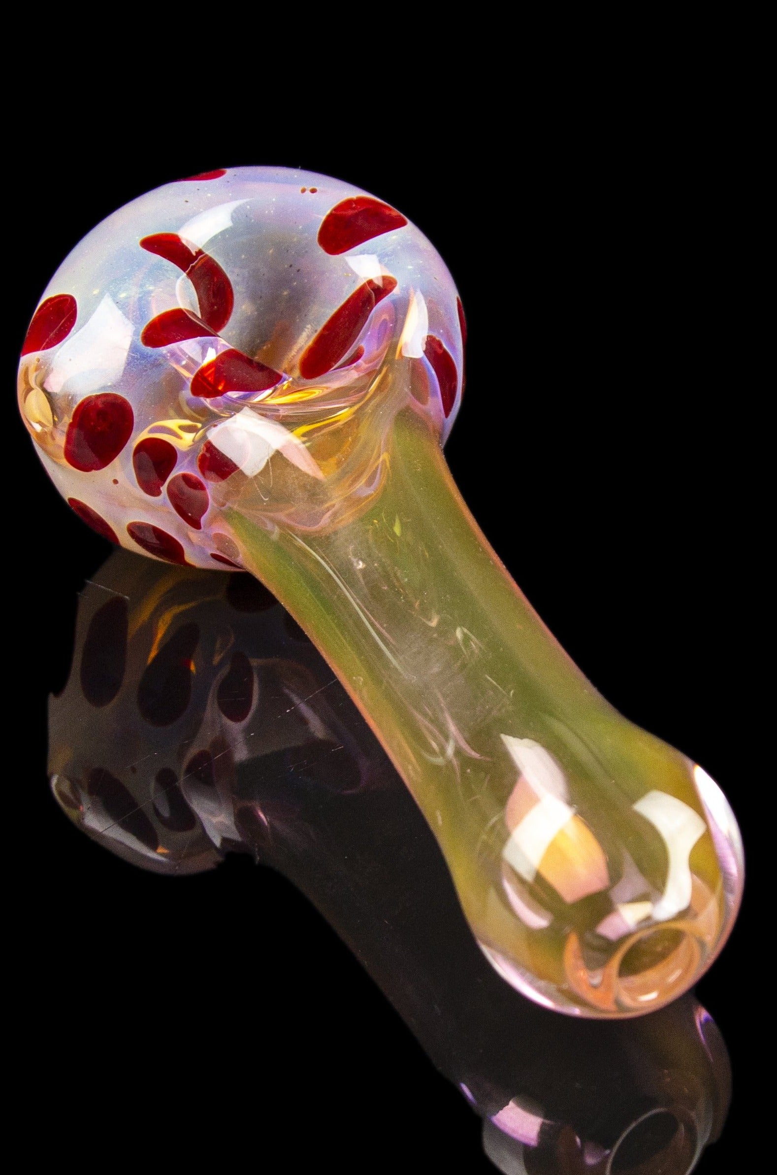 Exquisite Gold Fumed Dot Handheld Spoon Pipe