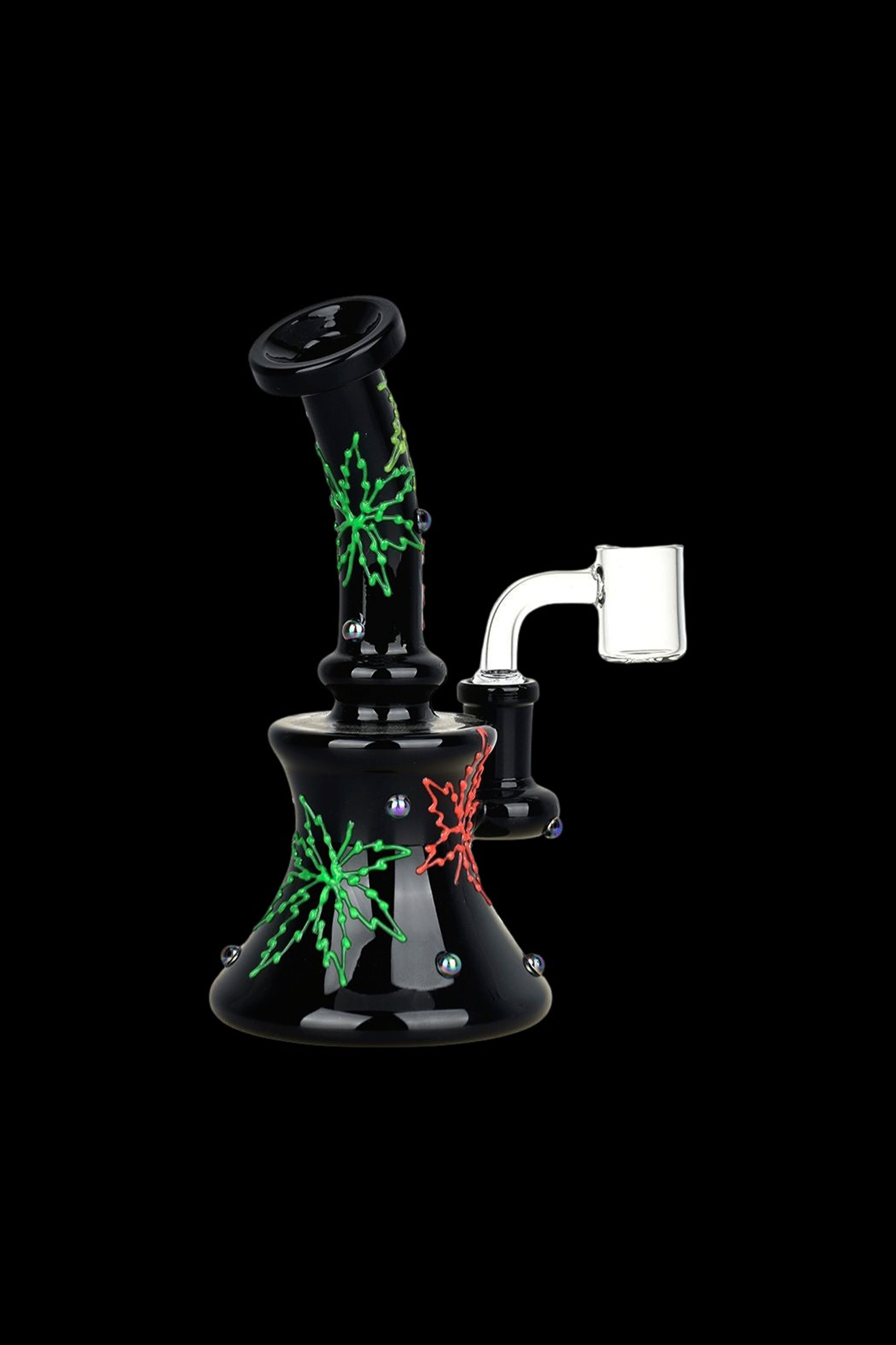 420 Neon Hemp Leaf Glow - in - the - Dark Dab Rig: A Stunning Smoking Companion