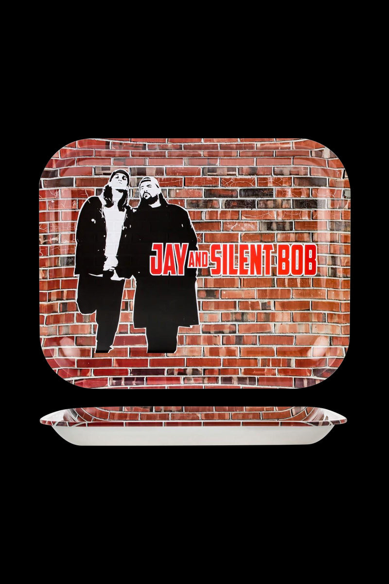 Jay and Silent Bob Large Rolling Tray - Brick Wall