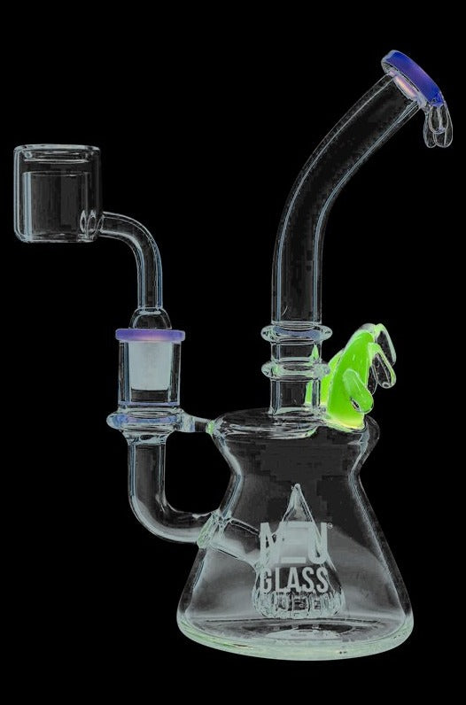 NEU UV Horn Drip Water Pipe - A Colorful Smoking Essential