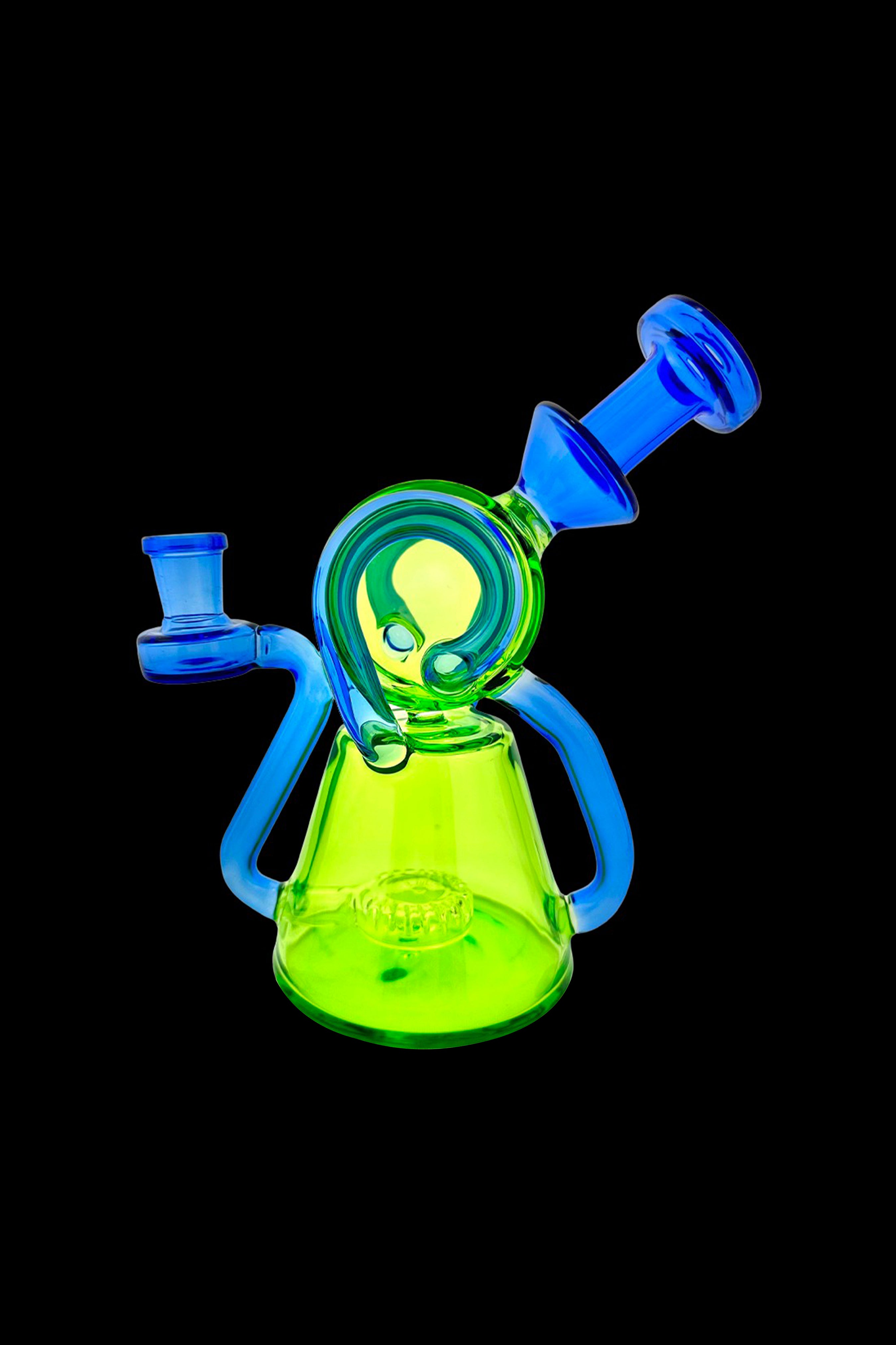 AFM Glass Premium Double Ram Glass Recycler Water Pipe - Elevate Your Smoking Experience