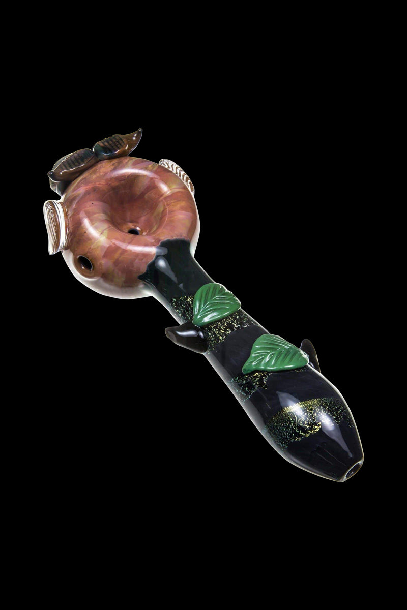 Empire Glassworks Owl Mini Glass Spoon Pipe - A Charming Smoking Companion
