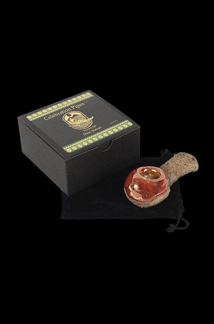Luxurious Celebration Pipes Panama Red - Gold Plated Bowl